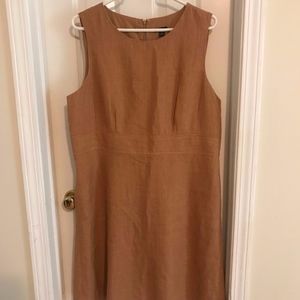 Tan Linen Ann Taylor Dress